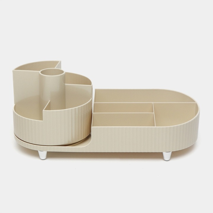 Organizer obrotowy biurowy i kosmetyczny kuferek elegancki pojemnik