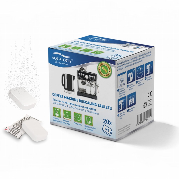 Tabletki Odkamieniające Do Ekspresu, Czajnika - Aqualogis Decalc 20