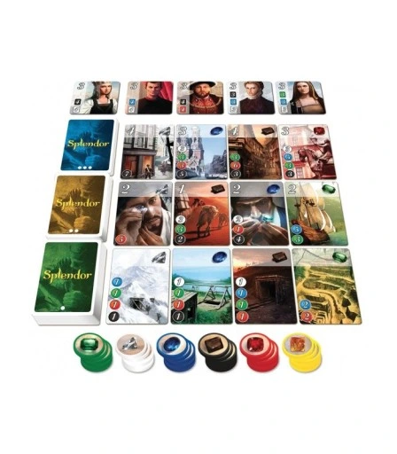 GRA PLANSZOWA EDUKACYJNA RODZINNA Splendor GRA dla dzieci 10+ 2-4 OSÓB