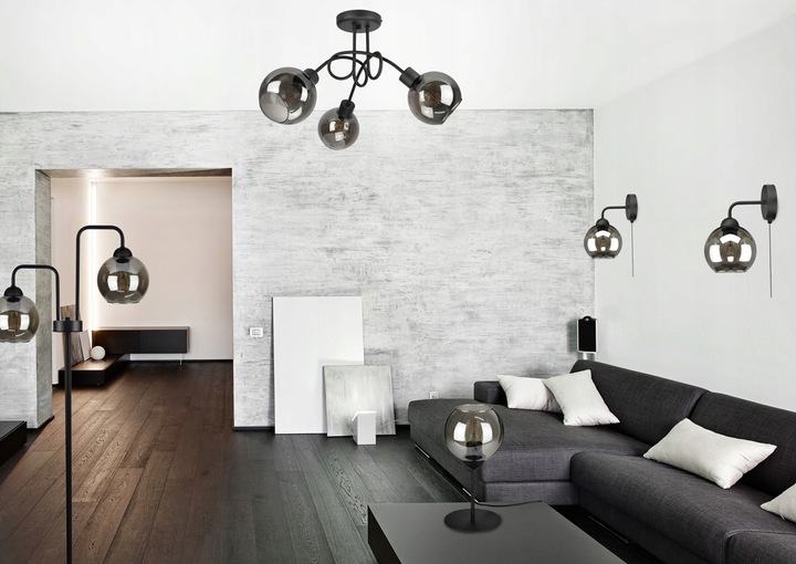 Szklana Lampa Ścienna Kinkiet LED KULA KULE