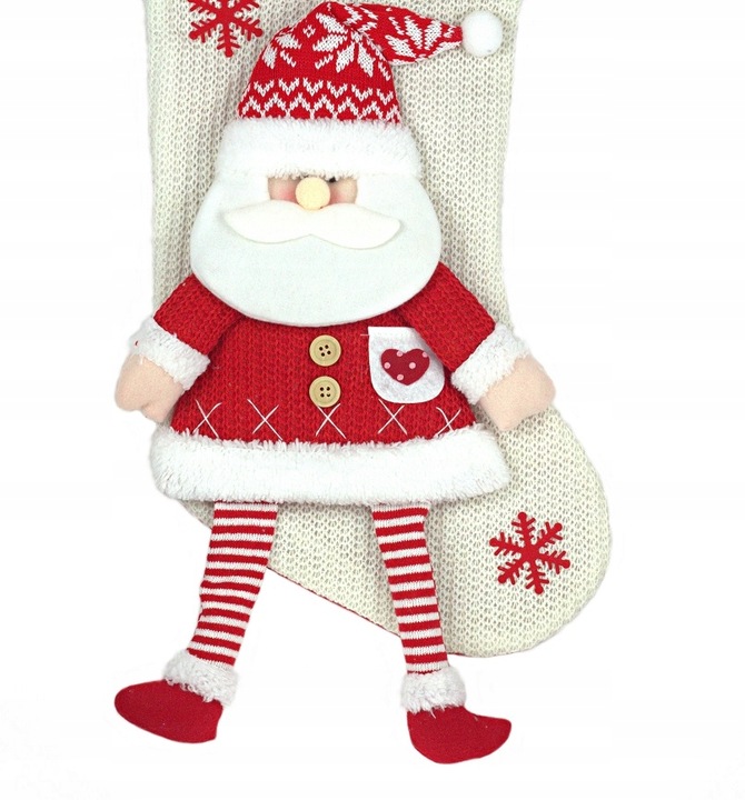 ZESTAW 2 x SKARPETA ŚWIĄTECZNA NA PREZENTY 3D XXL