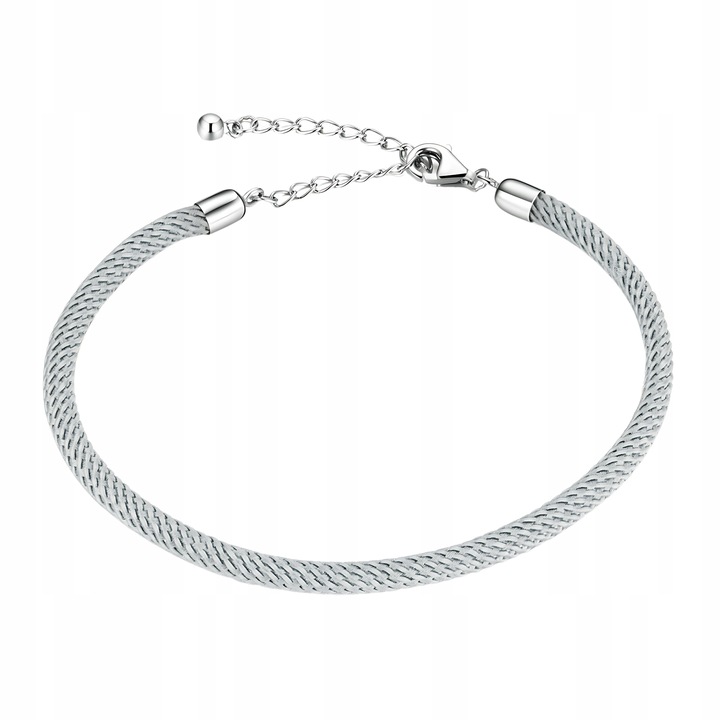 Bransoletka modułowa srebro 925 do CHARMS koralików zawieszek szara srebrna