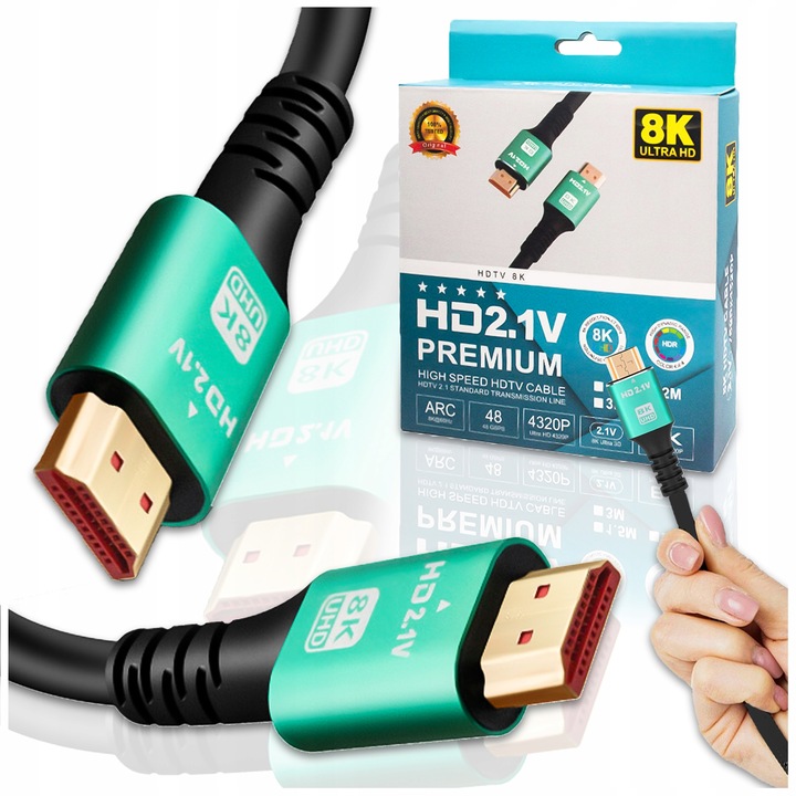 KABEL HDMI 2.1 V PREMIUM ULTRA HIGH SPEED UHD 8K 4K120Hz 10m 8K Monitor