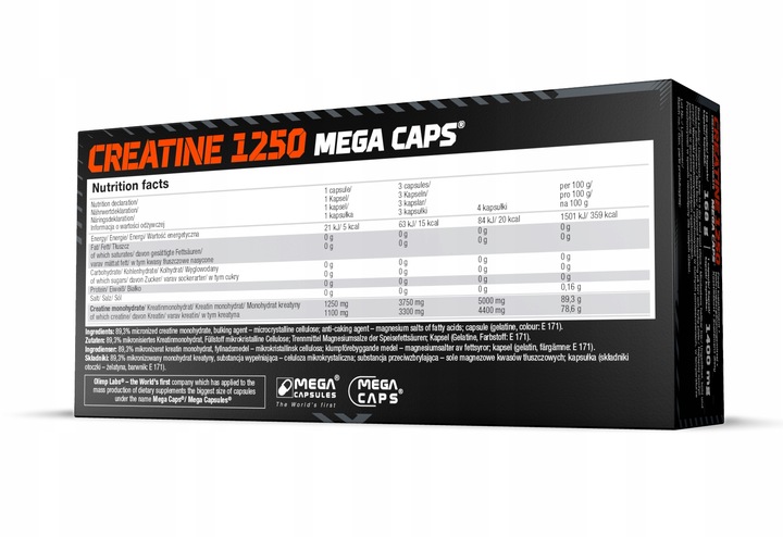 OLIMP CREATINE MEGA CAPS 2x120kaps KREATYNA MONOHYDRAT MONO