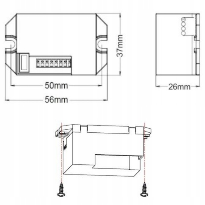 CZUJNIK RUCHU Z ZEWNĘTRZNYM SENSOREM 360° LED SONDA ZMIERZCHU PIR 230V MINI