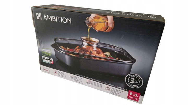 GARNEK AMBITION BRYTFANNA AROMATYZER GRAND 40cm 6,5L PIEKARNIK INDUKCJA