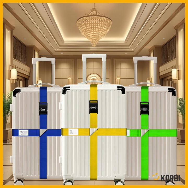 3x PAS ZABEZPIECZAJĄCY PODWÓJNY WALIZKI TORBY BAGAŻU PODRÓŻNY ZESTAW MIX2