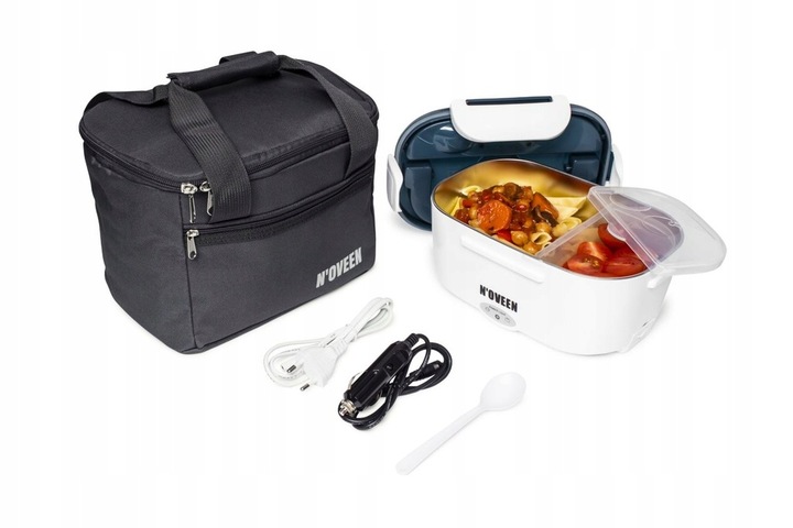 ELEKTRYCZNY LUNCH BOX POJEMNIK TERMOS OBIADOWY 230V 12V 24V + TORBA