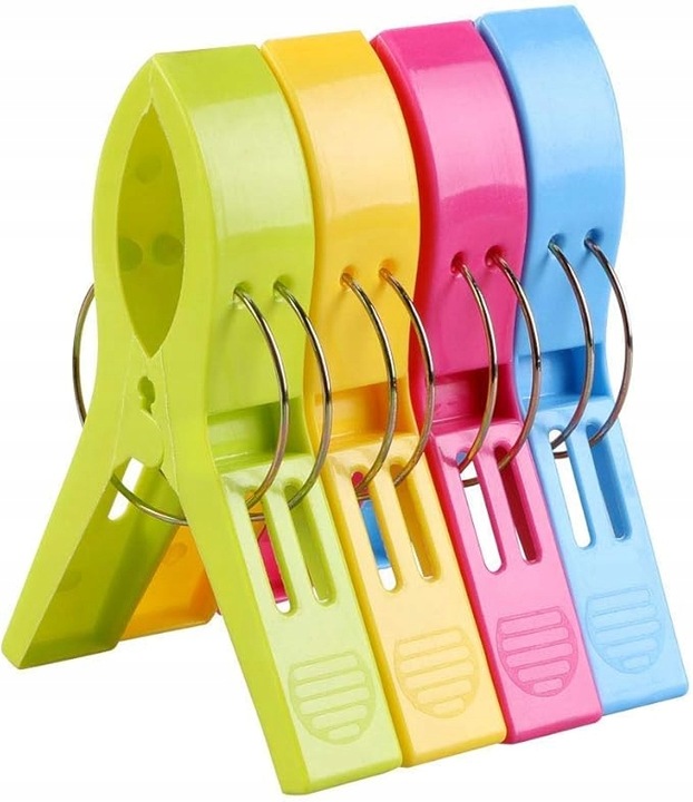 12x Duże Klamry do Ręczników – Klipsy na Leżak Spinacze Plażowe do Ręcznika