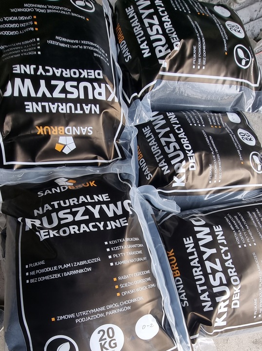 Piasek Bazaltowy Fuga Zasypka Grafit Do Kostki Brukowej 0-2 20 KG