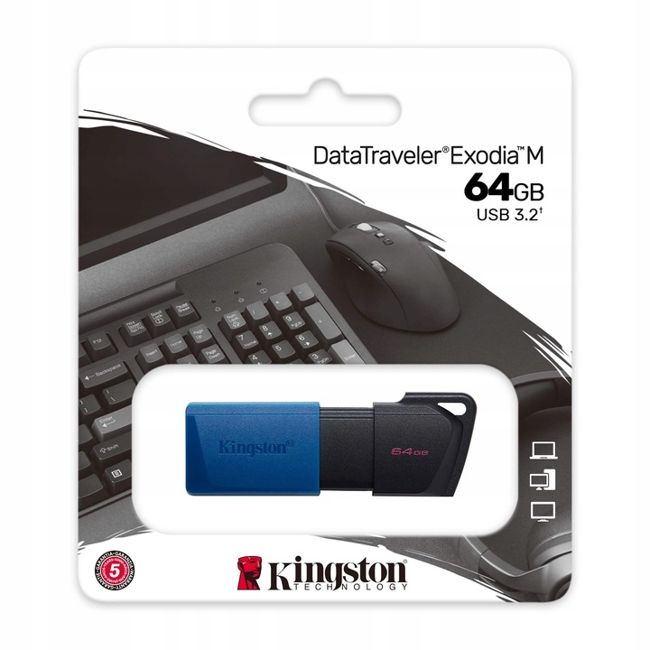 Pendrive Kingston 64GB USB3.2 Gen 1 Exodia blue