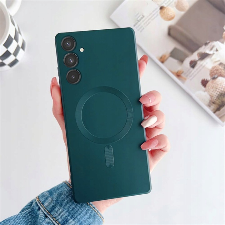 ETUI DO SAMSUNG A55 5G SILIKON MAGNETYCZNE DO MAGSAFE OCHRONA CASE + SZKŁO