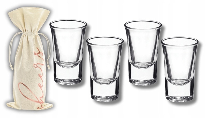 Kieliszki oszukane 15ml zestaw Znakomite Wesele ślub grube dno Młodzi