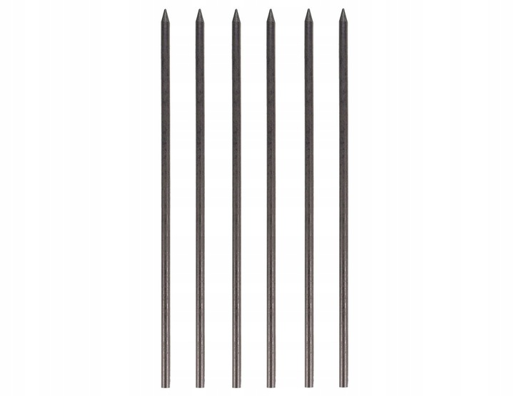 ZESTAW 6 RYSIKÓW WKŁADÓW GRAFITOWYCH HB 2,8 mm do ołówka znacznika BOSCH