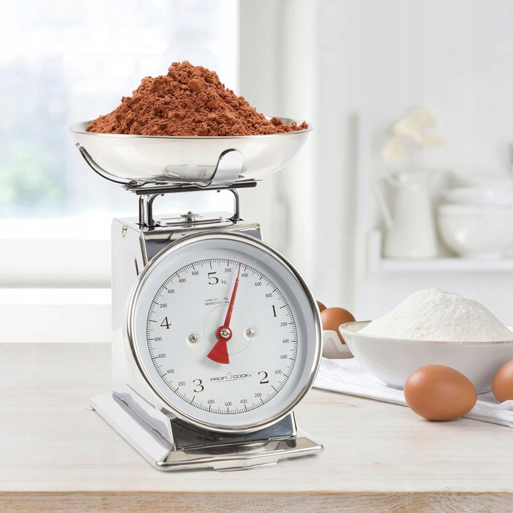 WAGA KUCHENNA MECHANICZNA TRADYCYJNA Z MISKĄ FUNKCJA TAROWANIA STALOWA