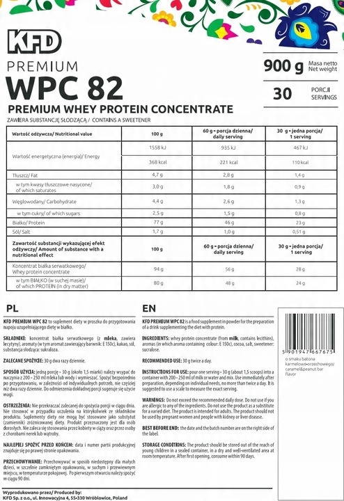 KFD PREMIUM WPC - 900 G - BIAŁKO SERWATKOWE