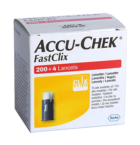 Lancety Accu-Chek FastClix 200+4 sztuki Igły do nakłuwacza