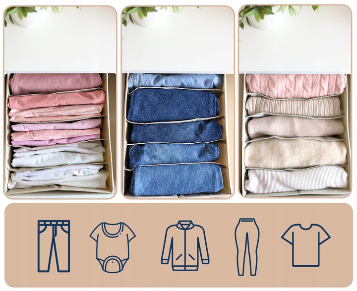 2x organizer pudełko na ubrania spodnie do szuflady garderoby szaf