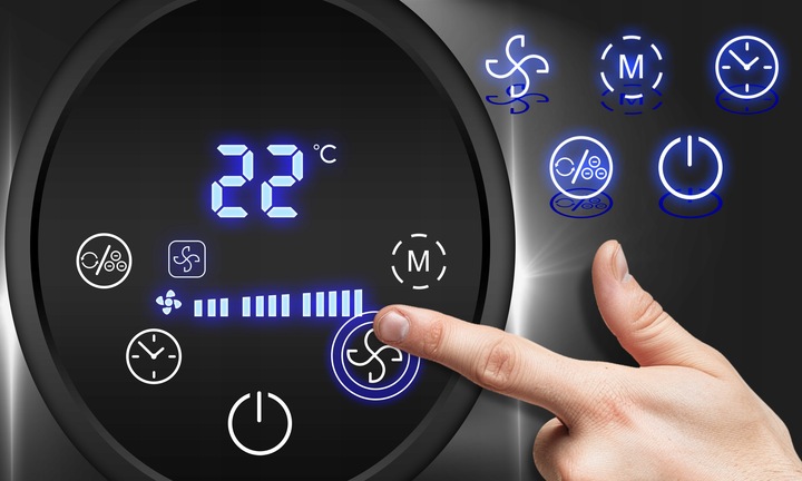 WENTYLATOR KOLUMNOWY CICHY 29db WIATRAK STOJĄCY JONIZACJA +10m zasięg