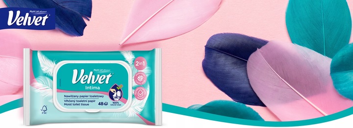 Velvet papier toaletowy nawilżany INTIMA 16 szt