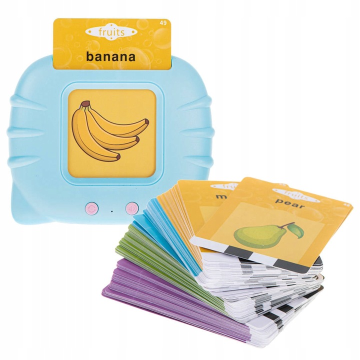 Czytnik Kart Nauka Słów Języka Angielskiego dla Dzieci 112 Kart 224 Słówek