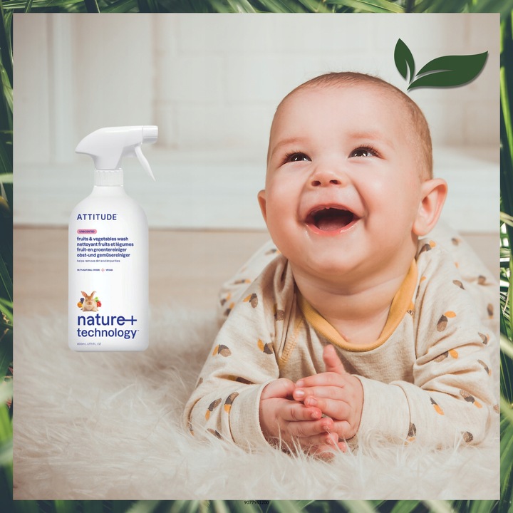 Płyn do Mycia Owoców i Warzyw 800 ml Naturalny Attitude Bezzapachowy Eko