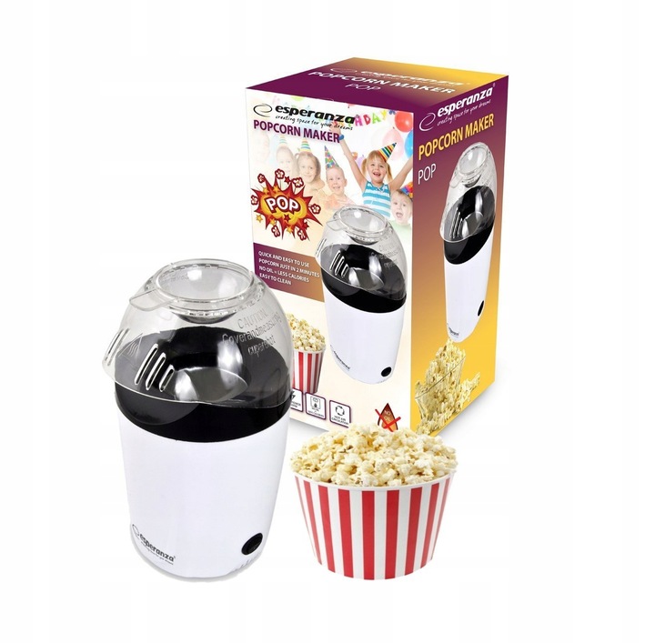 URZĄDZENIE MASZYNKA MASZYNA DO ROBIENIA POPCORNU BEZ TŁUSZCZU 1200W