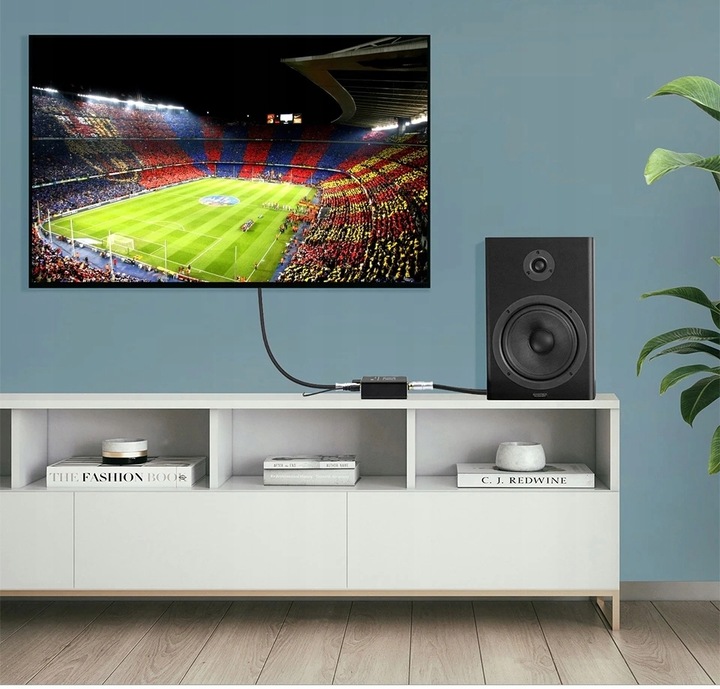 ODBIORNIK BLUETOOTH 5.0 KONWERTER AUDIO DAC TOSLINK 2x CINCH AUX BT +