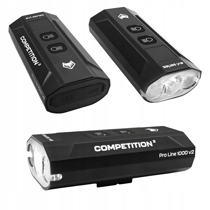 LAMPKA ROWEROWA MOCNE ŚWIATŁO LED przód tył latarka AKUMULATOR USB-C ROWER