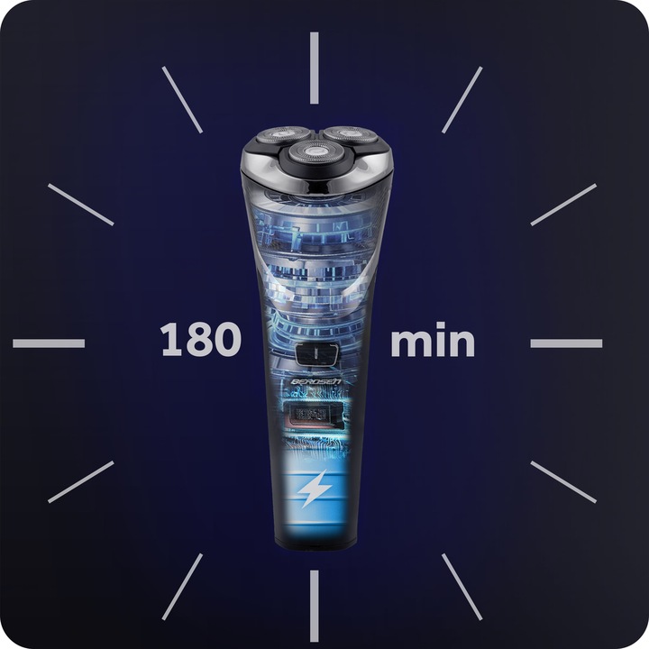 Maszynka do golenia golarka do brody zarostu 3 ostrza czarna Berdsen