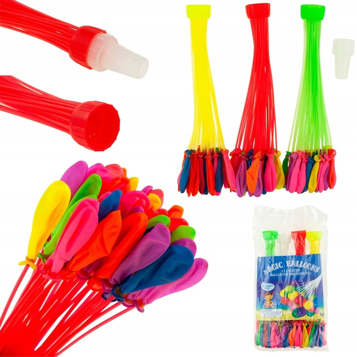 BOMBY WODNE BALONY BALONIKI NA WODĘ automatyczne ZESTAW 110