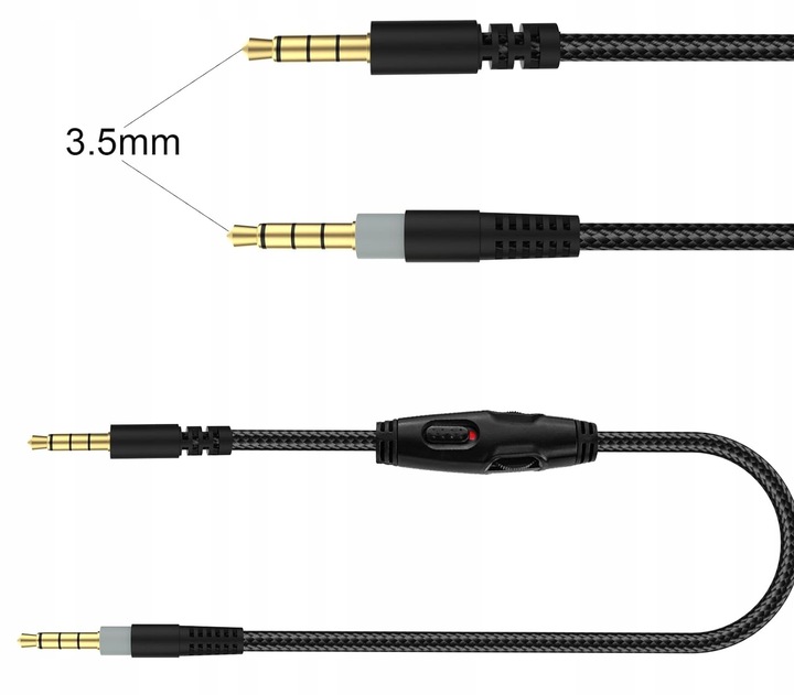 KABEL PRZEWÓD DO SŁUCHAWEK KINGSTON HYPERX CLOUD ALPHA SILVER 1,5 m +