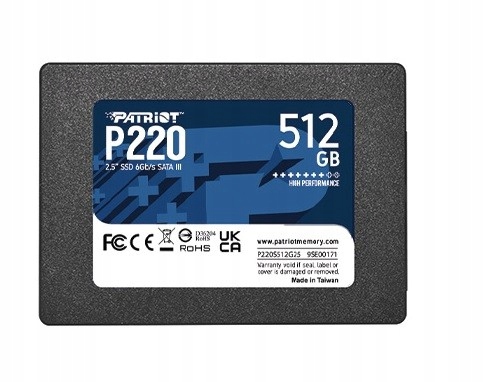 SSD PATRIOT P220 512GB SATA3 2,5"