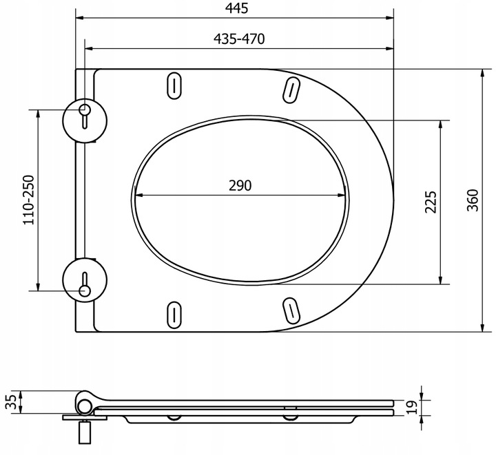 MEXEN DESKA WOLNOOPADAJĄCA DUROPLAST SLIM LENA RICO SOFIA CARMEN BIAŁA