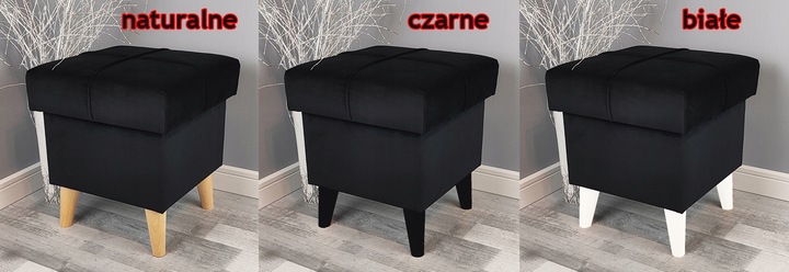 PUFA Z POJEMNIKIEM ZE SCHOWKIEM OTWIERANA PODNÓŻEK ZIELEŃ BUTELKOWA