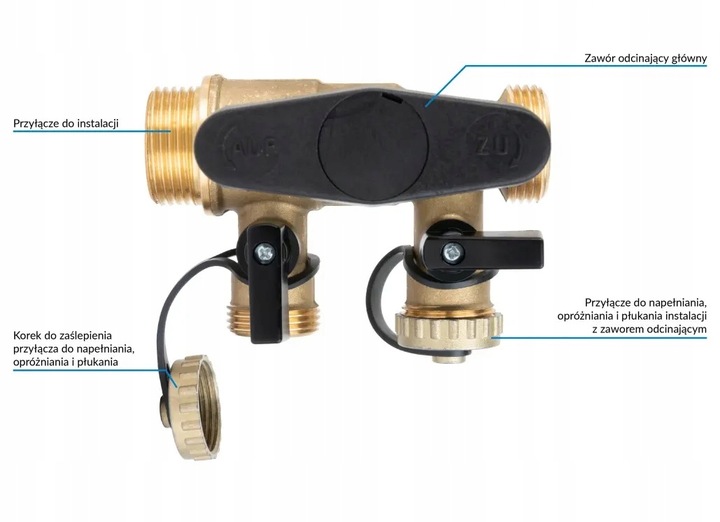 AFRISO Zawór do napełniania i płukania instalacji AFC armatura 1"