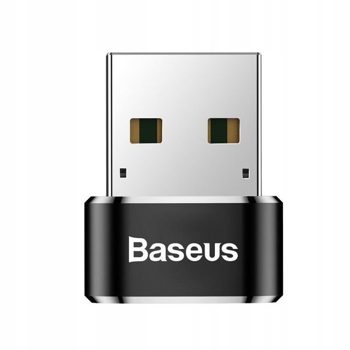 Adapter BASEUS USB-C do USB-A mały 3A Przejściówka nowy kabel do ładowarki