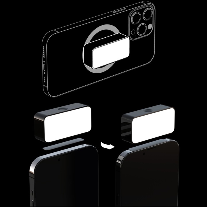 Magnetyczna lampa do selfie do telefonu, kompatybilna z Magsafe iPhone,