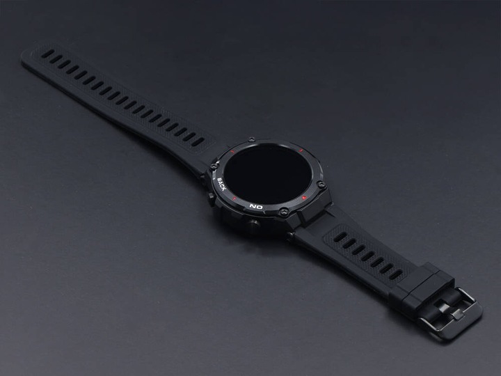 Smartwatch zegarek męski wodoszczelny GPS MILITARNY PULS MENU PL Czarny