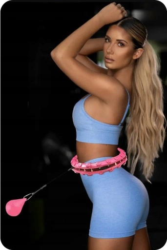 HULAHOP Z OBCIĄŻENIEM WYPUSTKAMI ODCHUDZAJĄCE SKŁADANE SMART HULA HOP