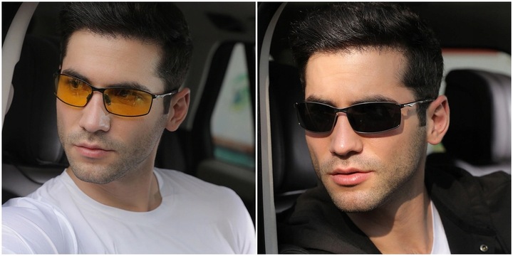 ALUMINIOWE MĘSKIE OKULARY POLARYZACYJNE CZARNE 559