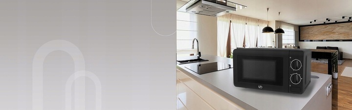 CZARNA KUCHENKA MIKROFALOWA UD MIKROFALÓWKA MIKROFALA WOLNOSTOJĄCA GRILL