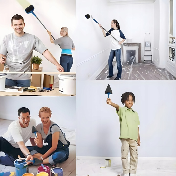 WAŁEK DO MALOWANIA SCIAN NIEKAPIĄCY UNIWERSALNY WAŁKI ZESTAW 5w1