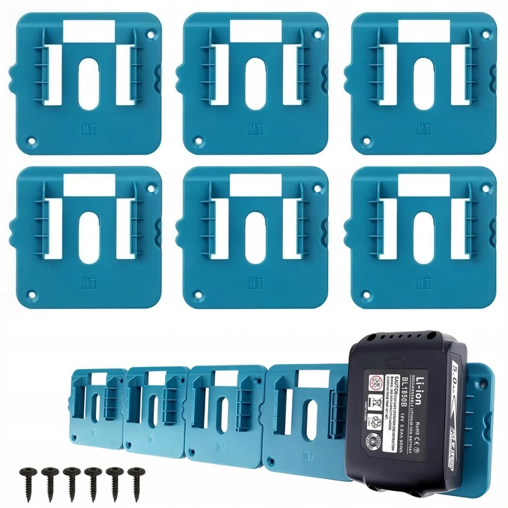 x6 UCHWYT WIESZAK NA BATERIE AKUMULATOR/ ŚCIENNY/ POD BLAT/ DO MAKIT A