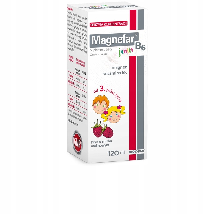 Magnefar B6 Junior płyn 120 ml