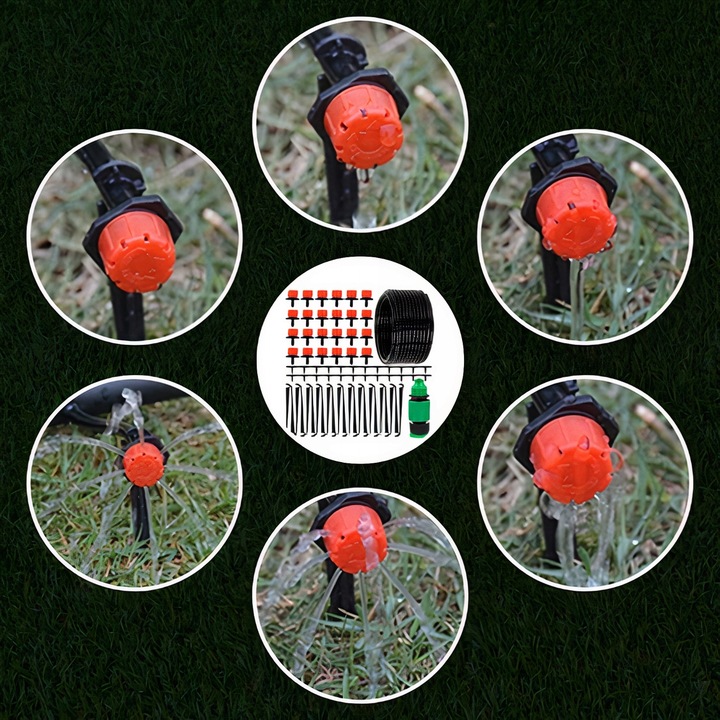 ZESTAW DO NAWADNIANIA KROPELKOWEGO SYSTEM DO KWIATKÓW ROŚLIN 25m + 30dysz