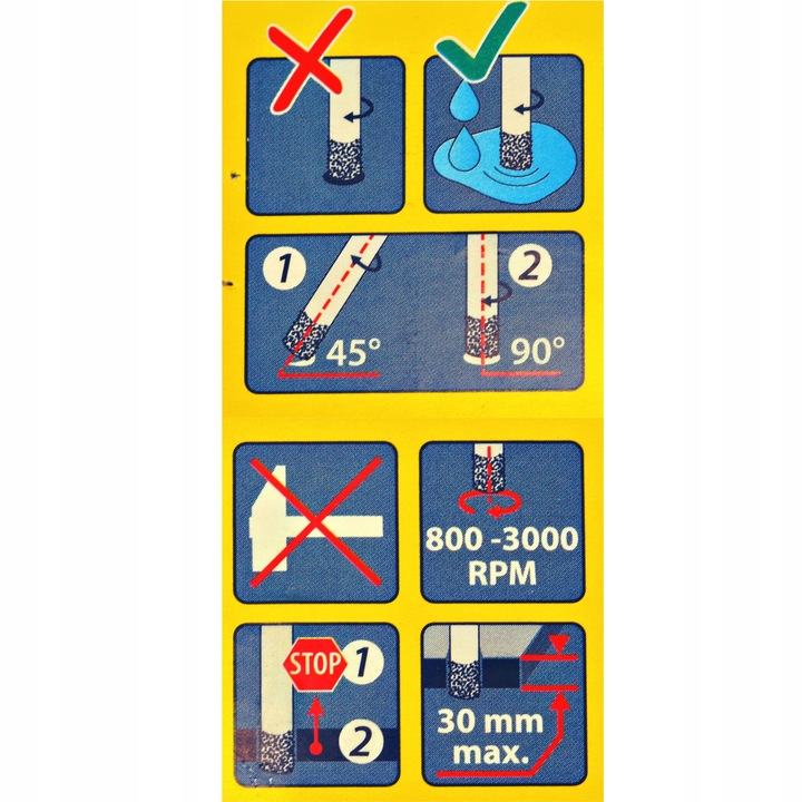 OTWORNICA DIAMENTOWA KORONKA DO GRESU PŁYTEK 35mm