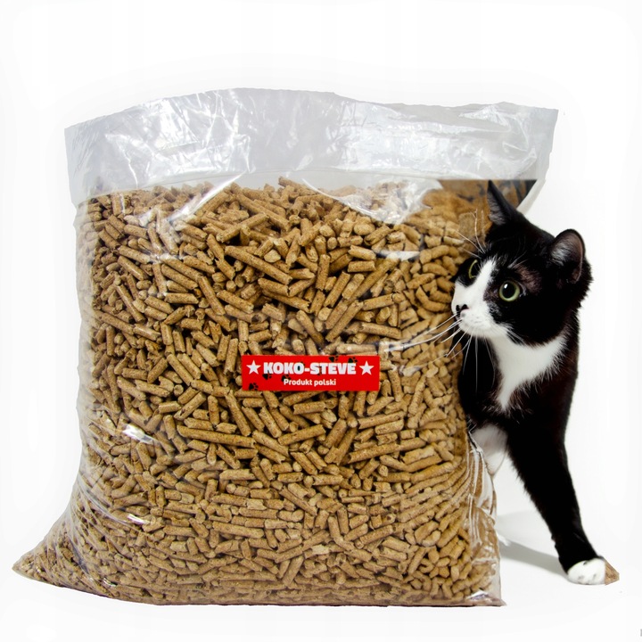 Żwirek pellet drewniany do kuwet kot świnka morska gryzonie EKONOMICZNY 50L