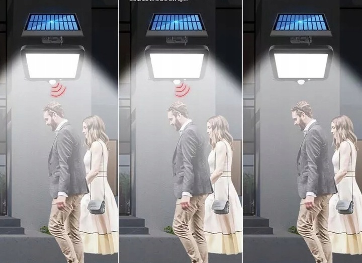 Halogen Lampa solarna 100Led czujka ruchu zmierzch