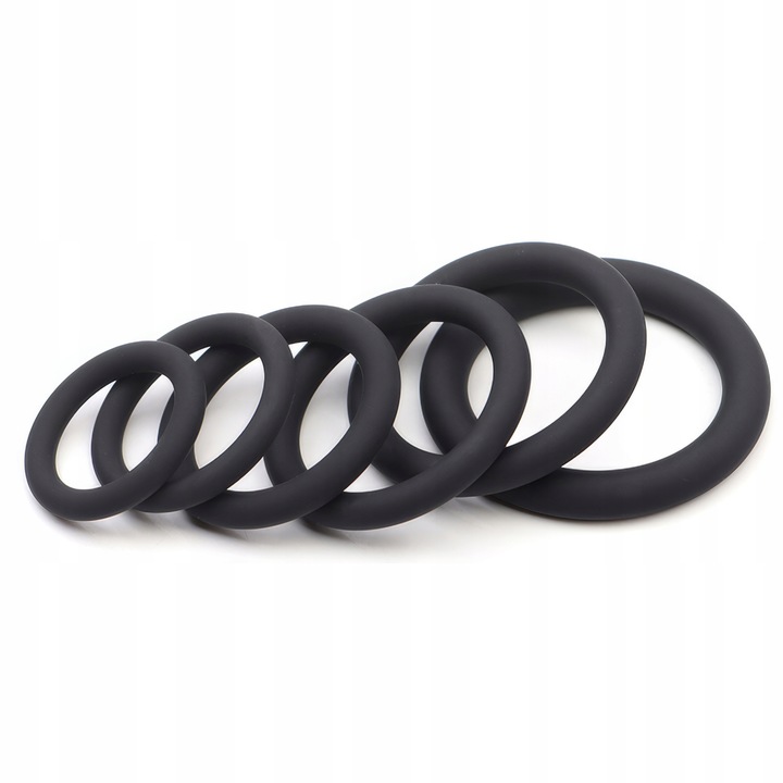 PIERŚCIENIE EREKCYJNE NA PENISA ZESTAW RING 6 SZT PRZEDŁUŻONY STOSUNEK